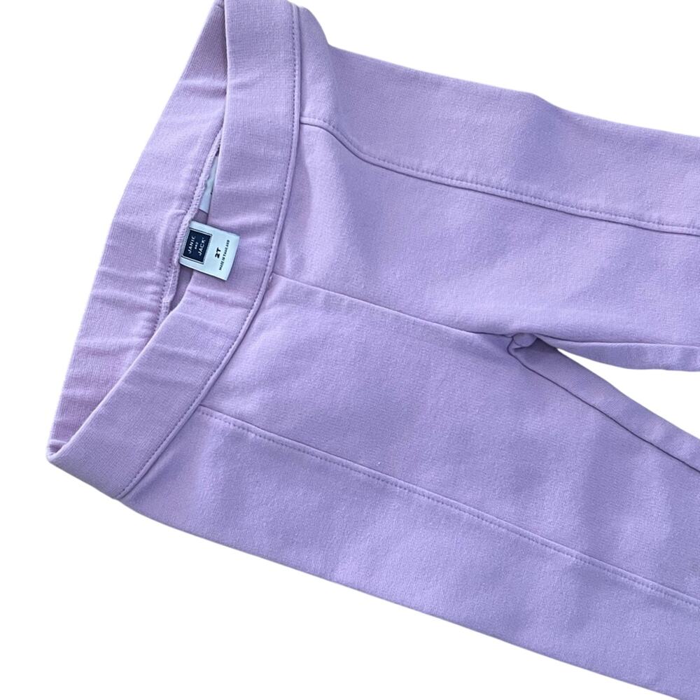 ❤️ 3/$25 Janie and Jack Girls Lavender Pleated Beaded Leggings | 2T - Picture 3 of 5